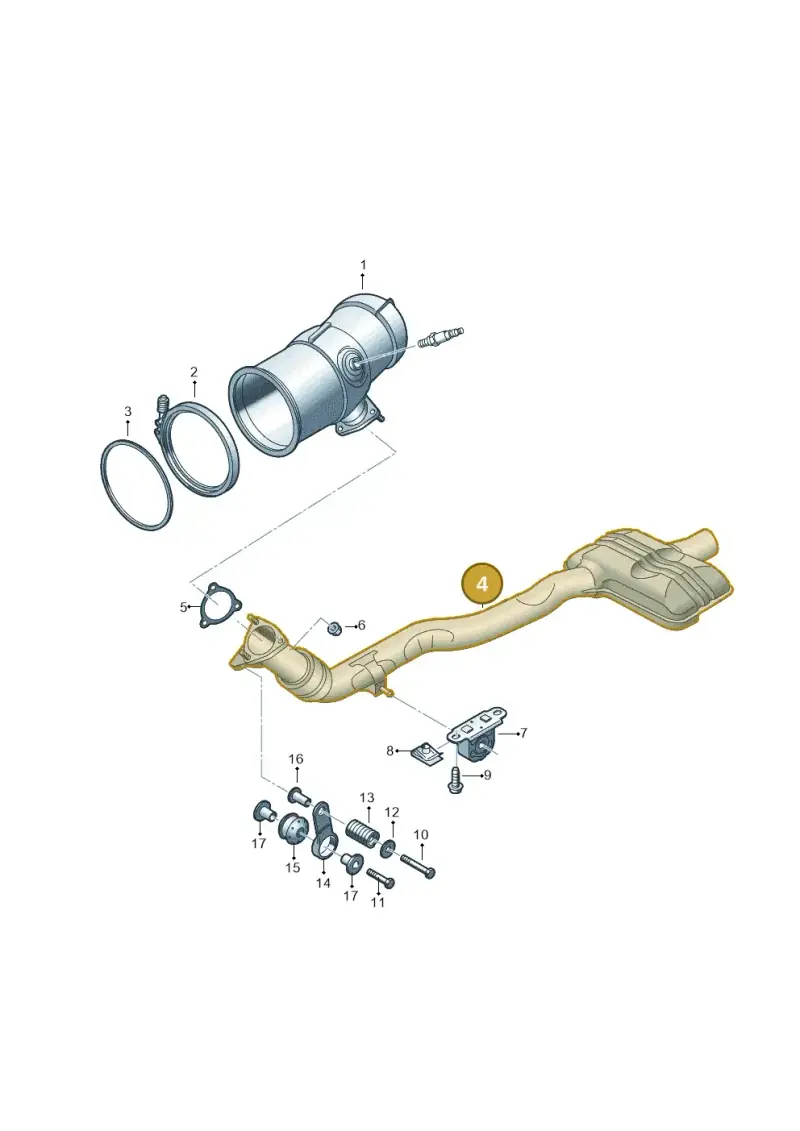 4M0253300Q — Volkswagen Touareg (2017-2023) diagram 439253040, position 4