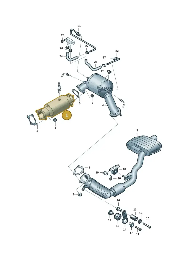 4M0254253BX — Volkswagen Touareg (2017-2023) diagram 439253035, position 1
