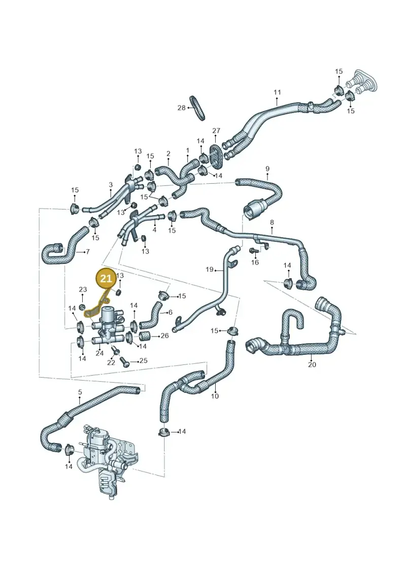 4M0261153D — Volkswagen Touareg (2017-2023) diagram 439819810, position 21