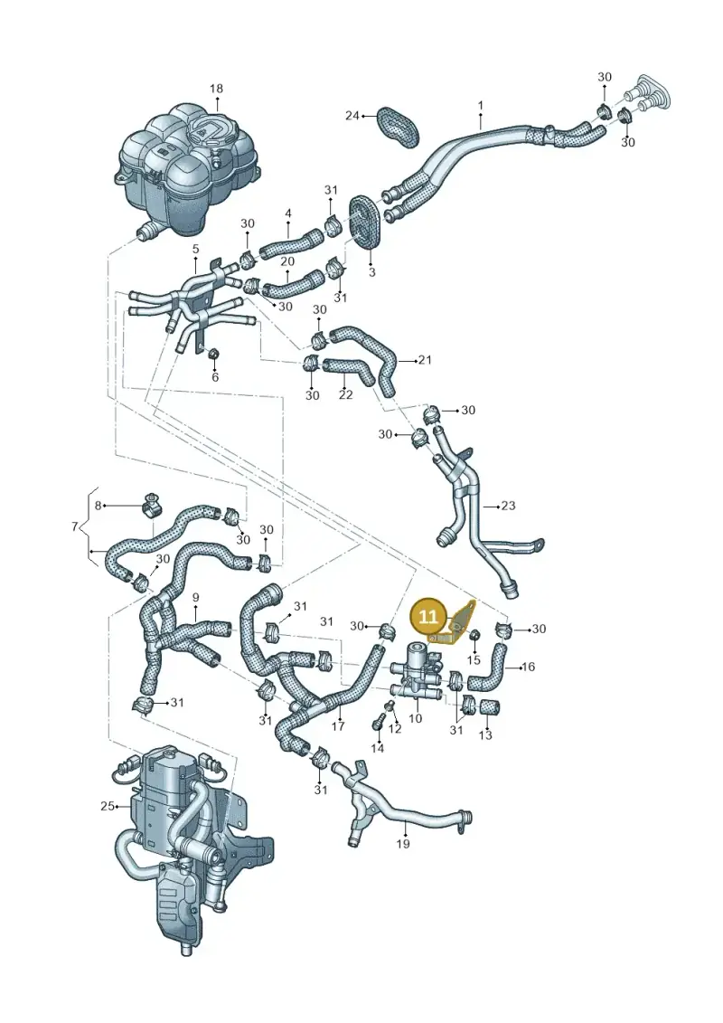 4M0261153D — Volkswagen Touareg (2017-2023) diagram 439819930, position 11