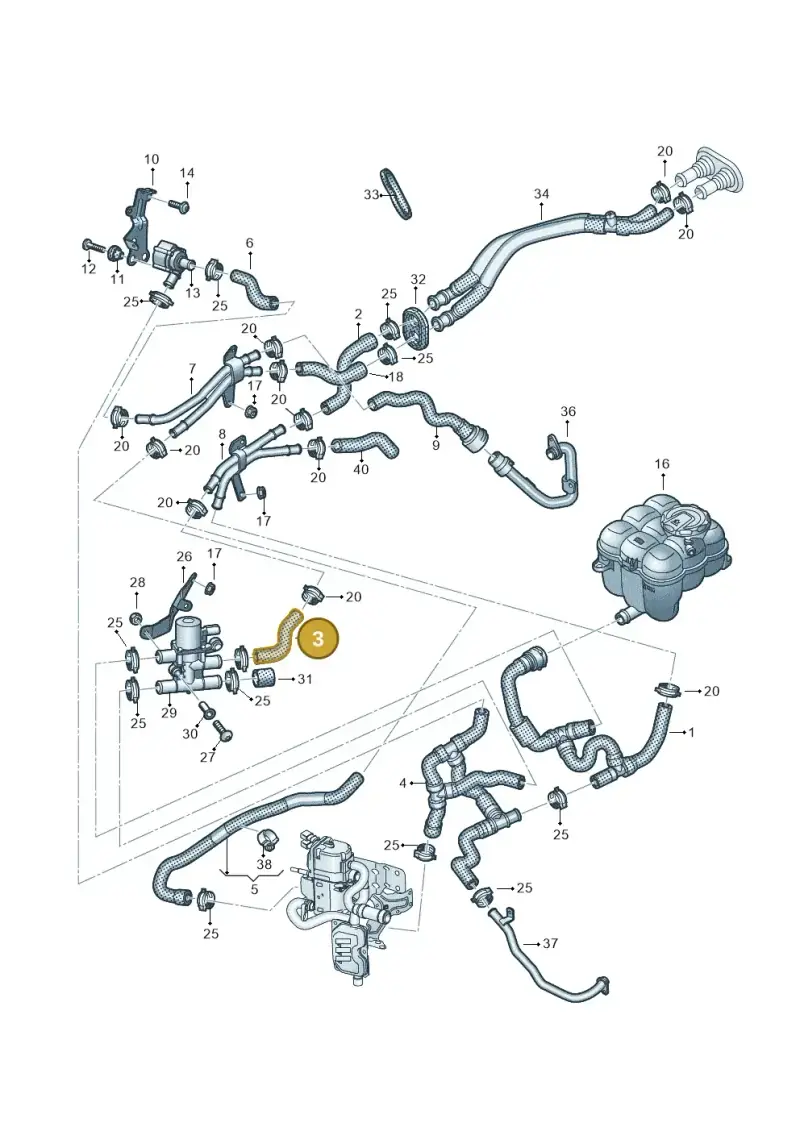 4M0265374AA — Volkswagen Touareg (2017-2023) diagram 439819910, position 3