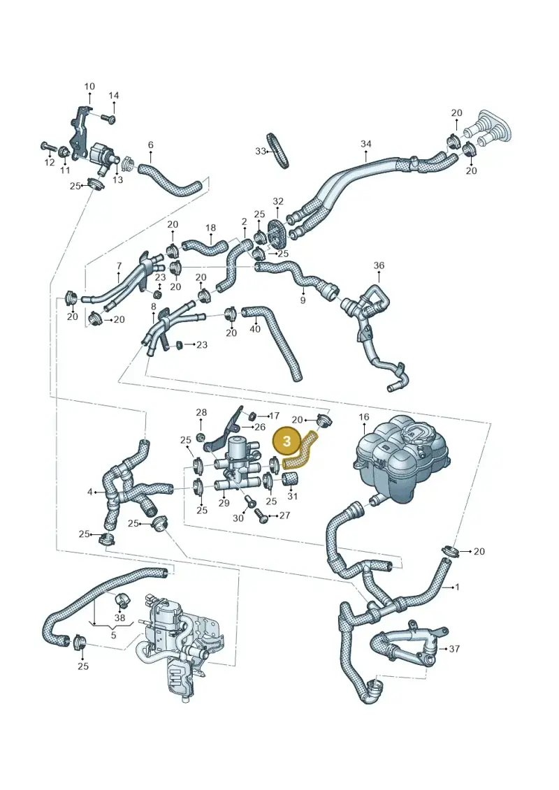 4M0265374AA — Volkswagen Touareg (2017-2023) diagram 439819950, position 3