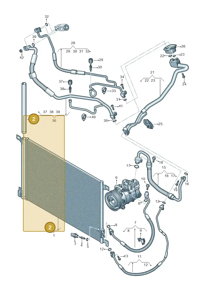 4M0298403 — Volkswagen Touareg (2017-2023) diagram 439260400, position 2