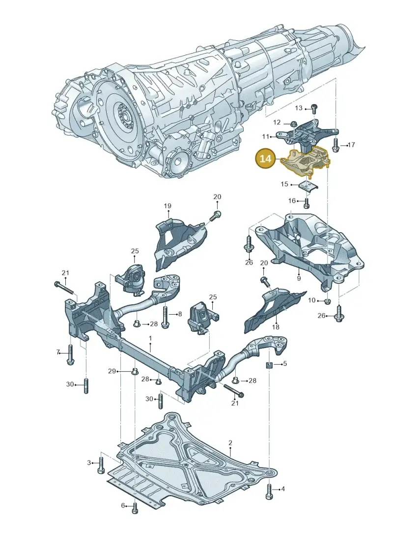 4M0399153M — Volkswagen Touareg (2017-2023) diagram 859399700, position 14