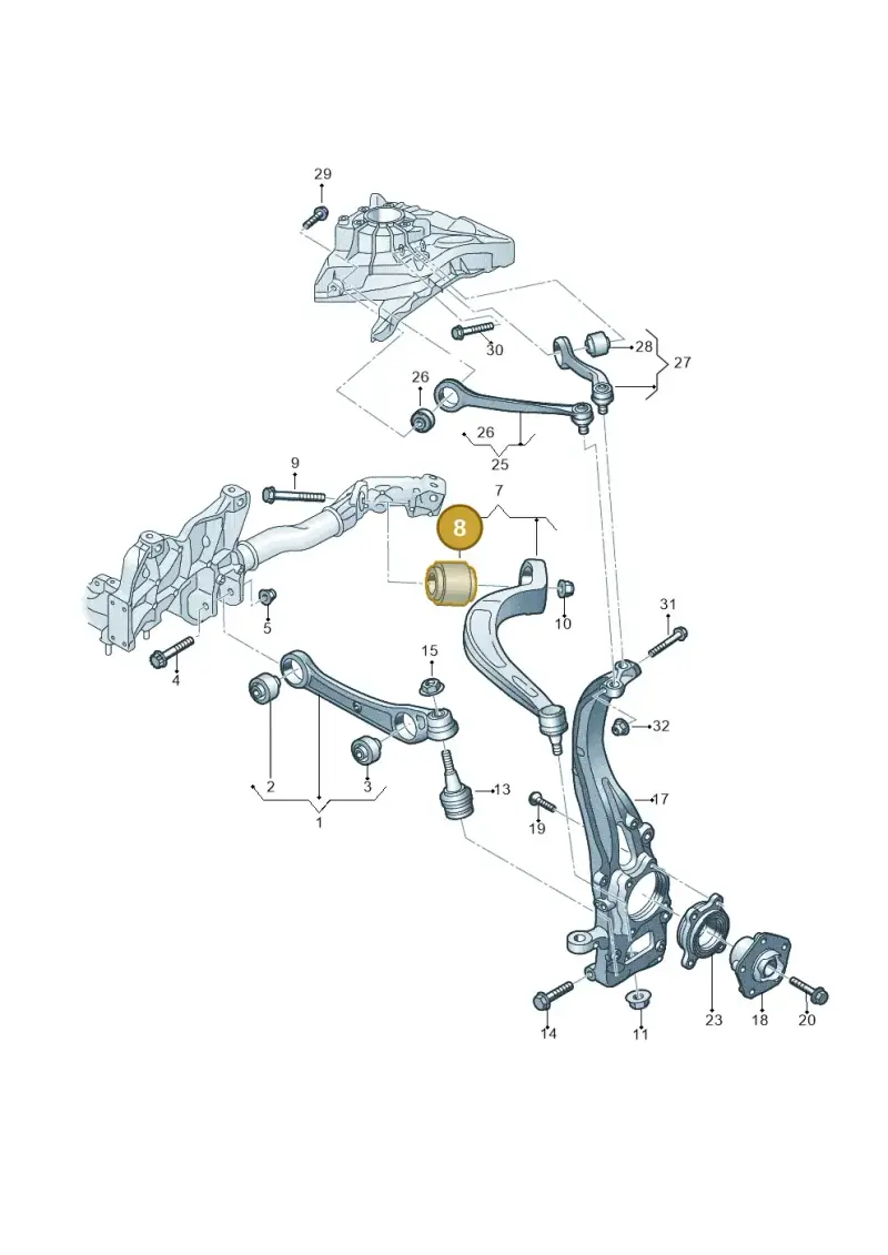 4M0407183B — Volkswagen Touareg (2017-2023) diagram 439407000, position 8