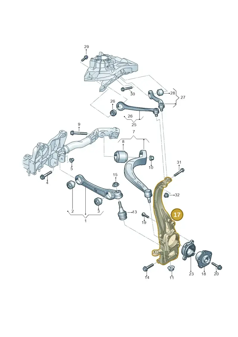 4M0407254K — Volkswagen Touareg (2017-2023) diagram 439407000, position 17