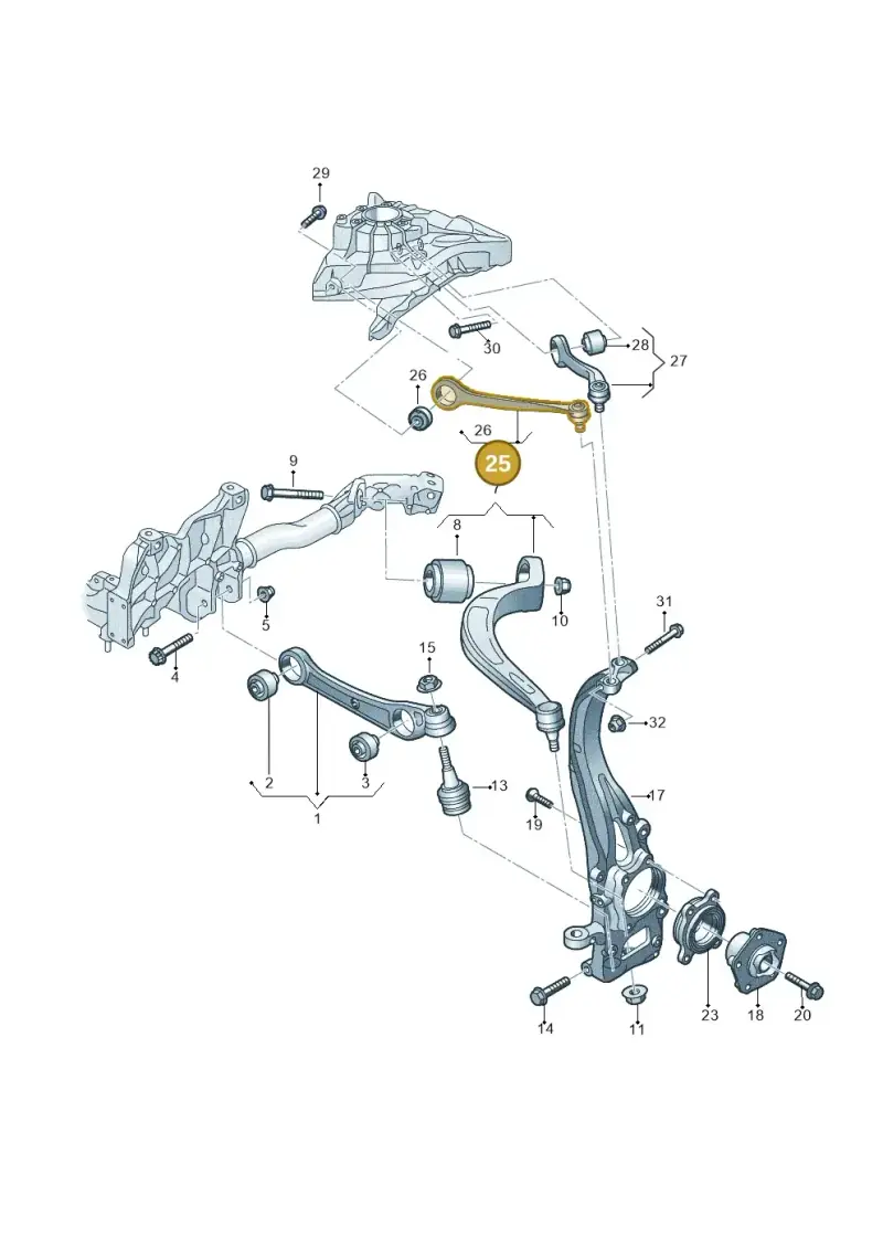 4M0407506B — Volkswagen Touareg (2017-2023) diagram 439407000, position 25