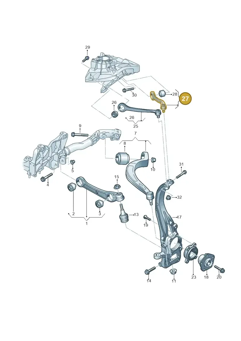 4M0407510F — Volkswagen Touareg (2017-2023) diagram 439407000, position 27