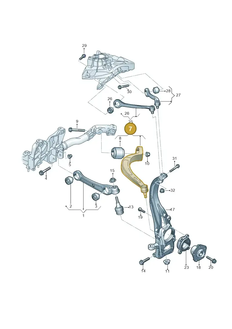4M0407694F — Volkswagen Touareg (2017-2023) diagram 439407000, position 7