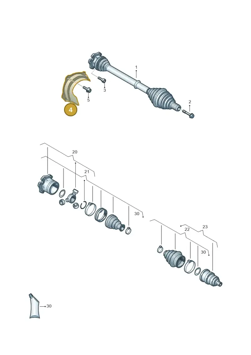 4M0407719 — Volkswagen Touareg (2017-2023) diagram 439407020, position 4
