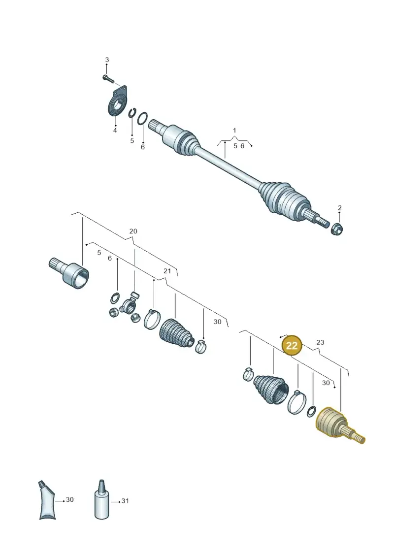 4M0498203 — Volkswagen E-Crafter 35 (2018-2024) diagram 599407020, position 22