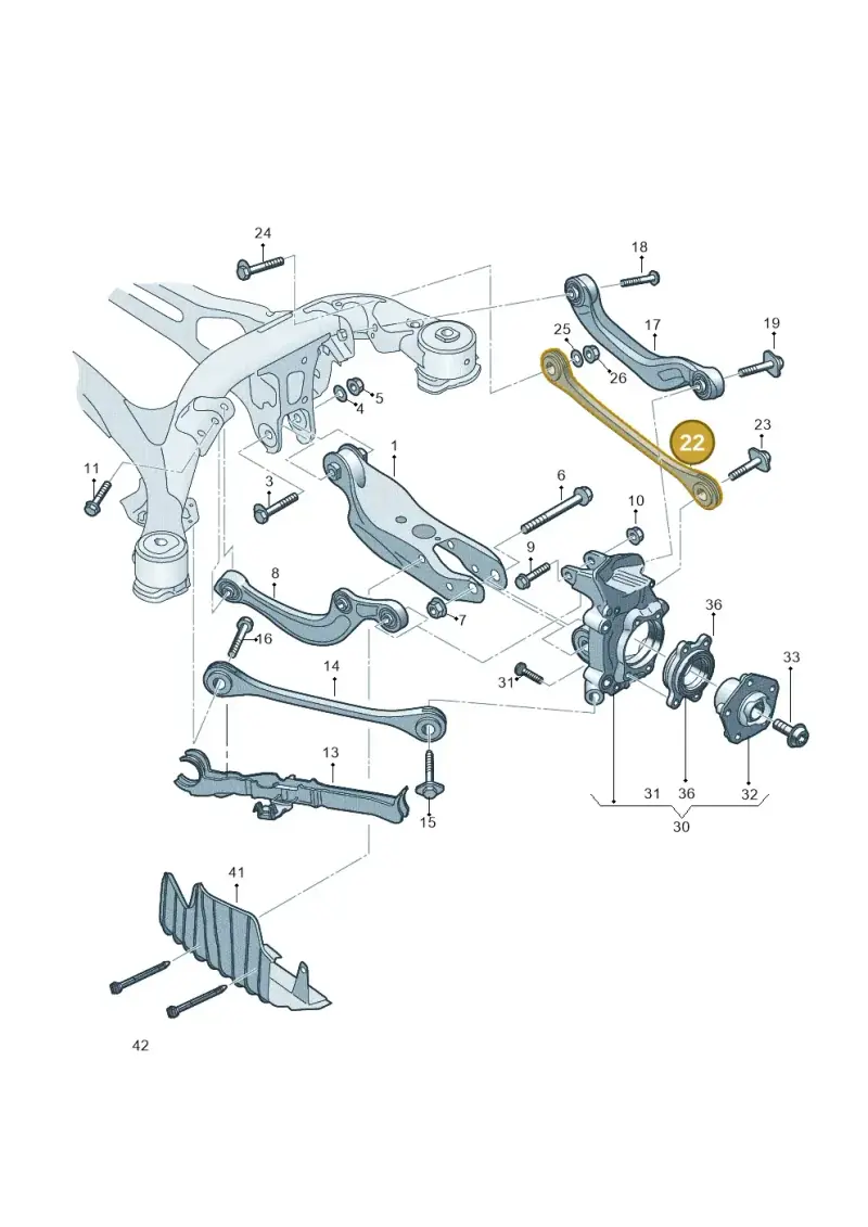 4M0501529L — Volkswagen Touareg (2017-2023) diagram 439505005, position 22