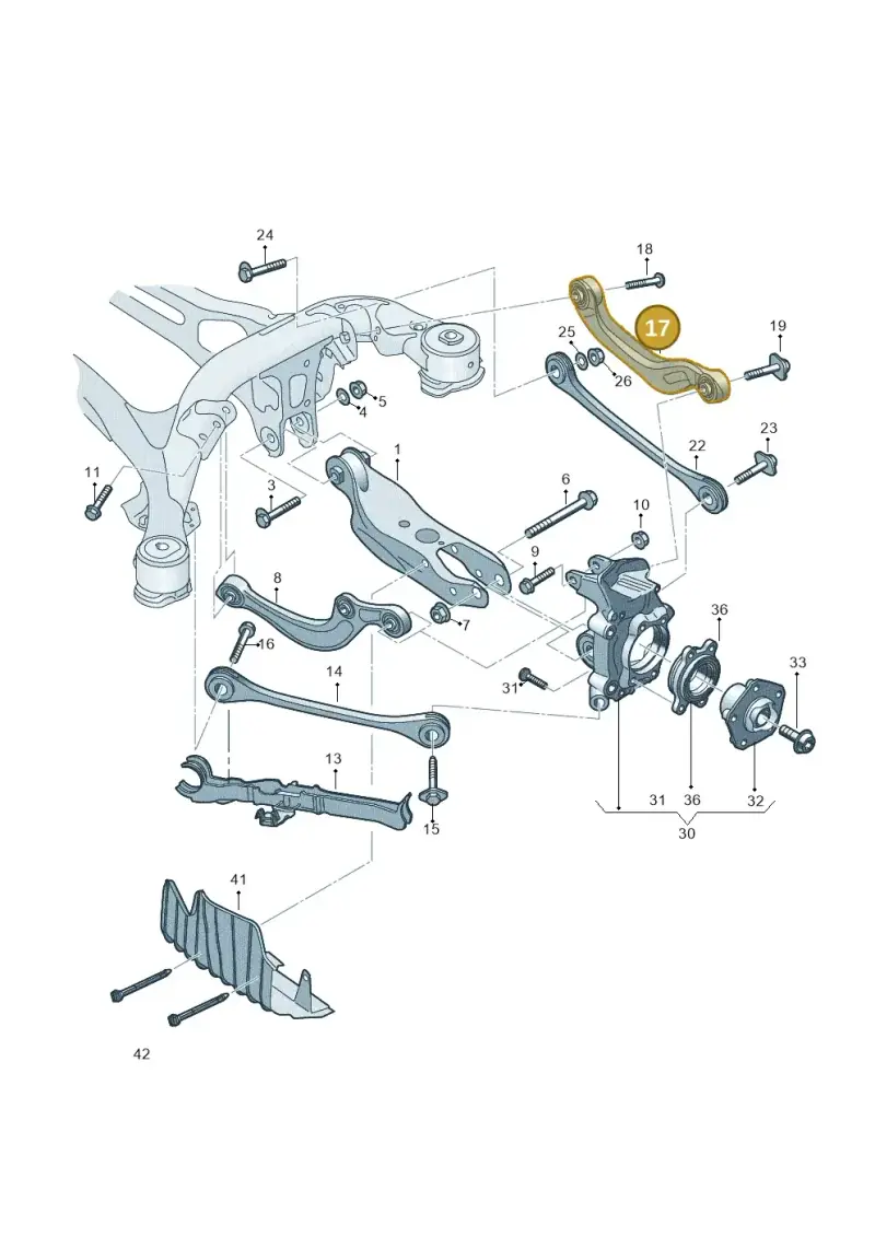 4M0505398P — Volkswagen Touareg (2017-2023) diagram 439505005, position 17