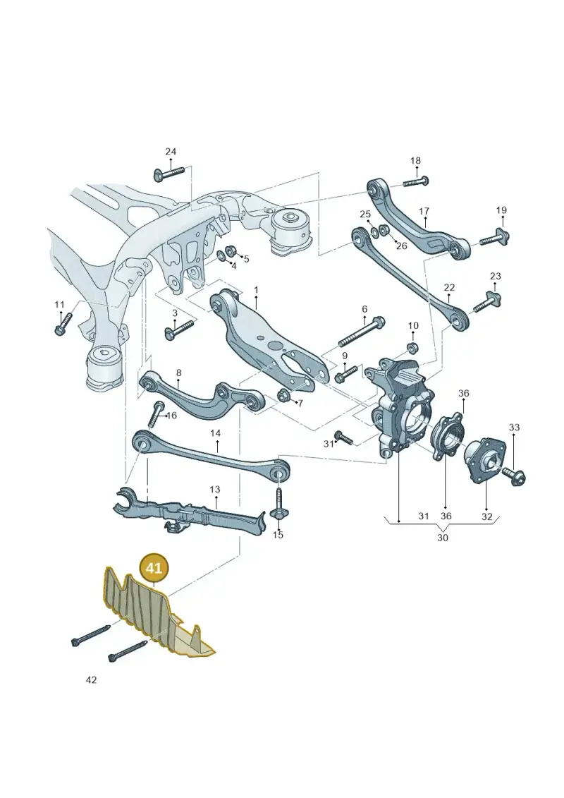 4M0505416C — Volkswagen Touareg (2017-2023) diagram 439505005, position 41