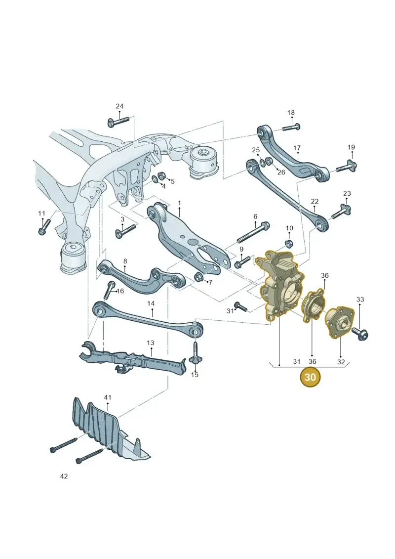 4M0505432AF — Volkswagen Touareg (2017-2023) diagram 439505005, position 30