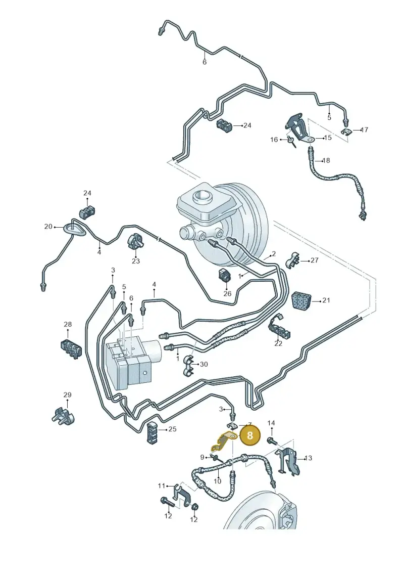 4M0611845N — Volkswagen Touareg (2017-2023) diagram 859611200, position 8