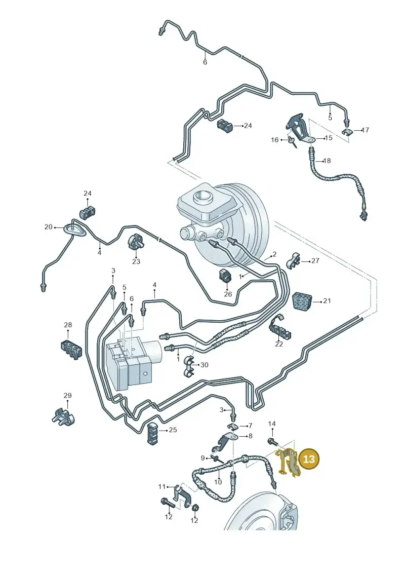 4M0611846P — Volkswagen Touareg (2017-2023) diagram 859611200, position 13