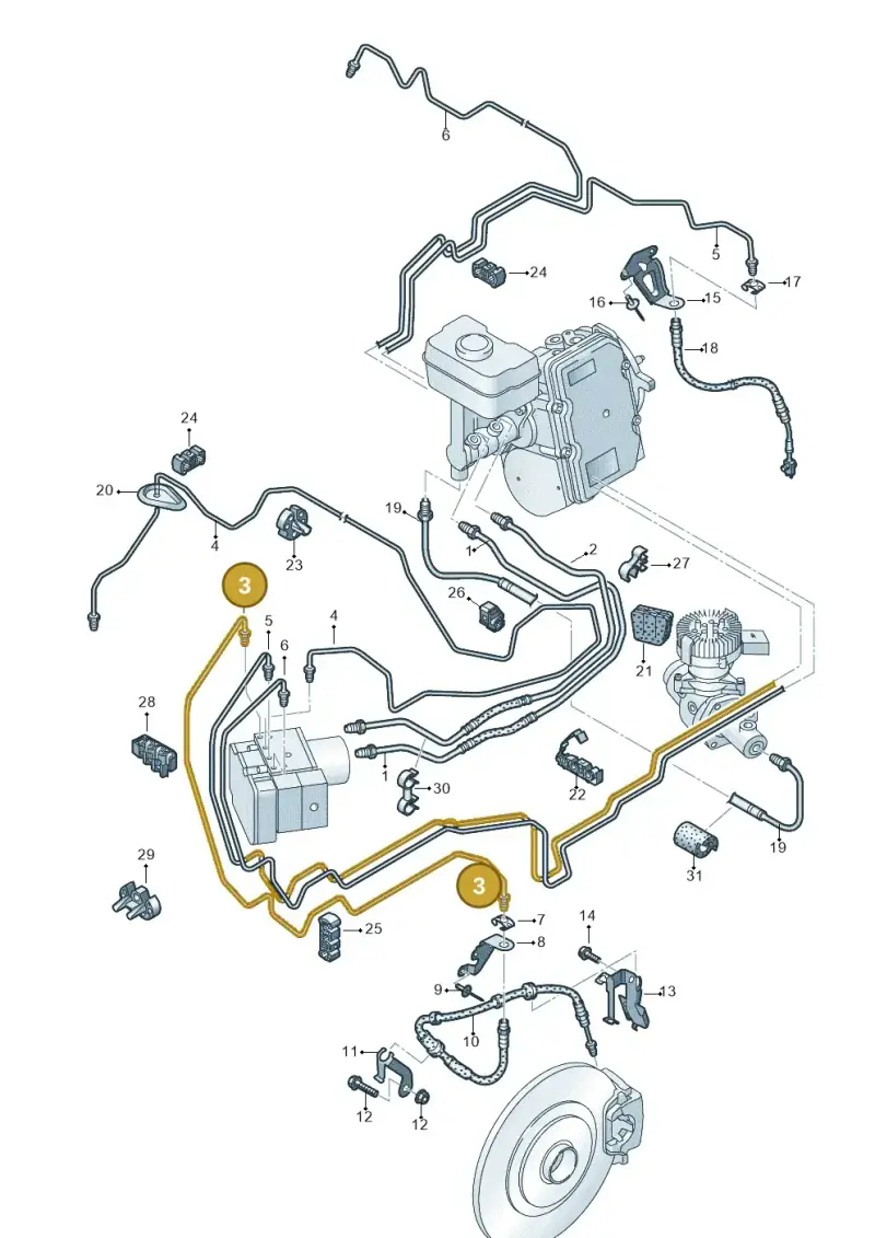 4M0614723E — Volkswagen Touareg (2017-2023) diagram 859611250, position 3