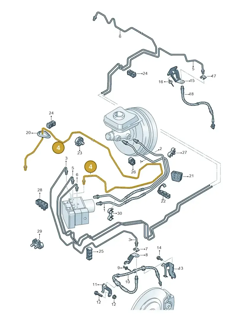 4M0614724J — Volkswagen Touareg (2017-2023) diagram 859611200, position 4