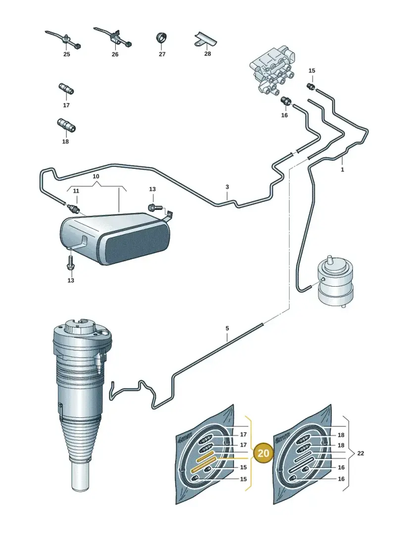 4M0698141 — Volkswagen Touareg (2017-2023) diagram 439616035, position 20