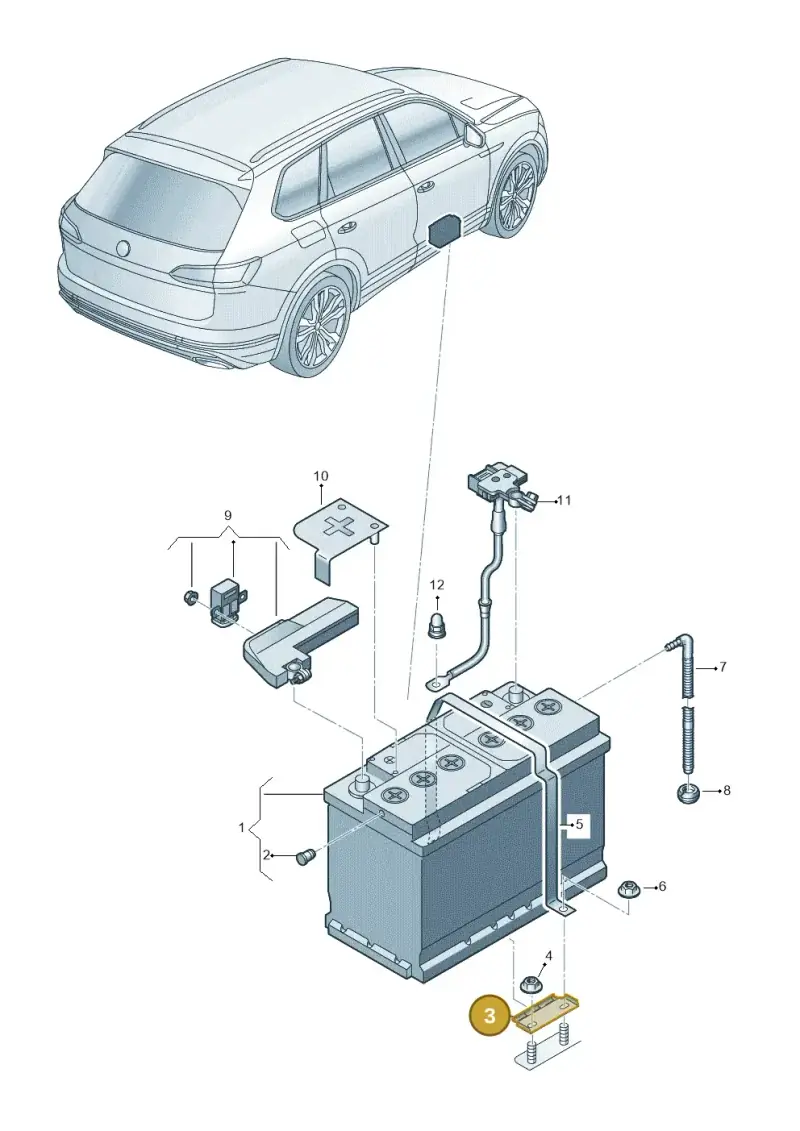 4M0802419D — Volkswagen Touareg (2017-2023) diagram 439915000, position 3