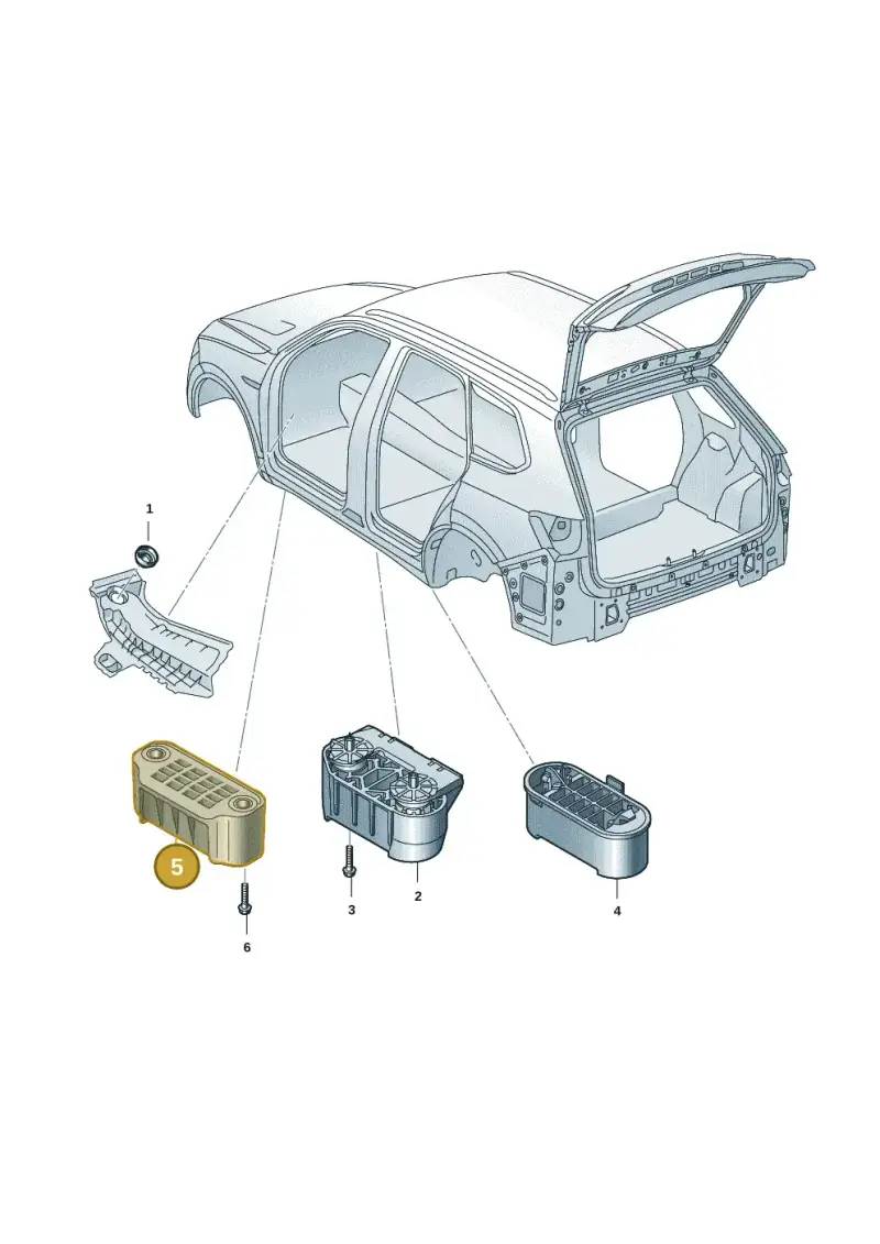 4M0802845C — Volkswagen Touareg (2017-2023) diagram 439803037, position 5