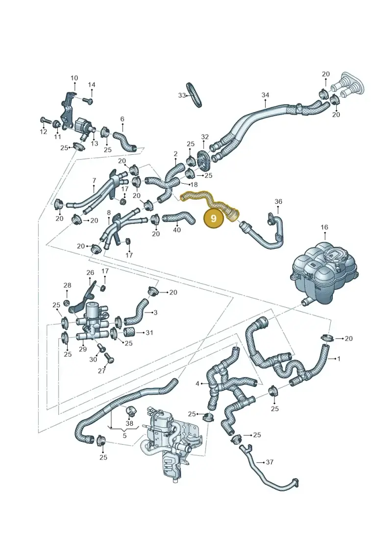 4M0819332D — Volkswagen Touareg (2017-2023) diagram 439819910, position 9