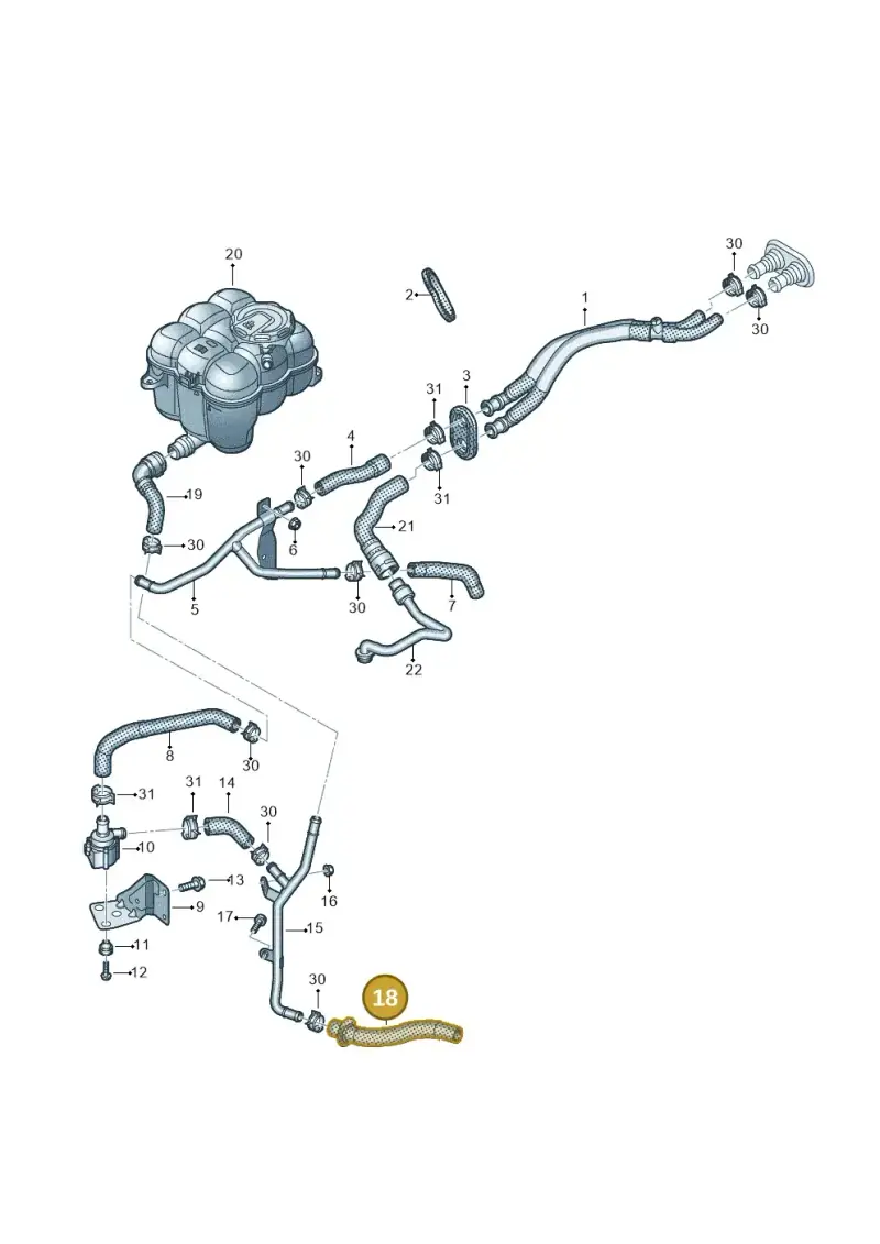 4M0819342AF — Volkswagen Touareg (2017-2023) diagram 439819840, position 18