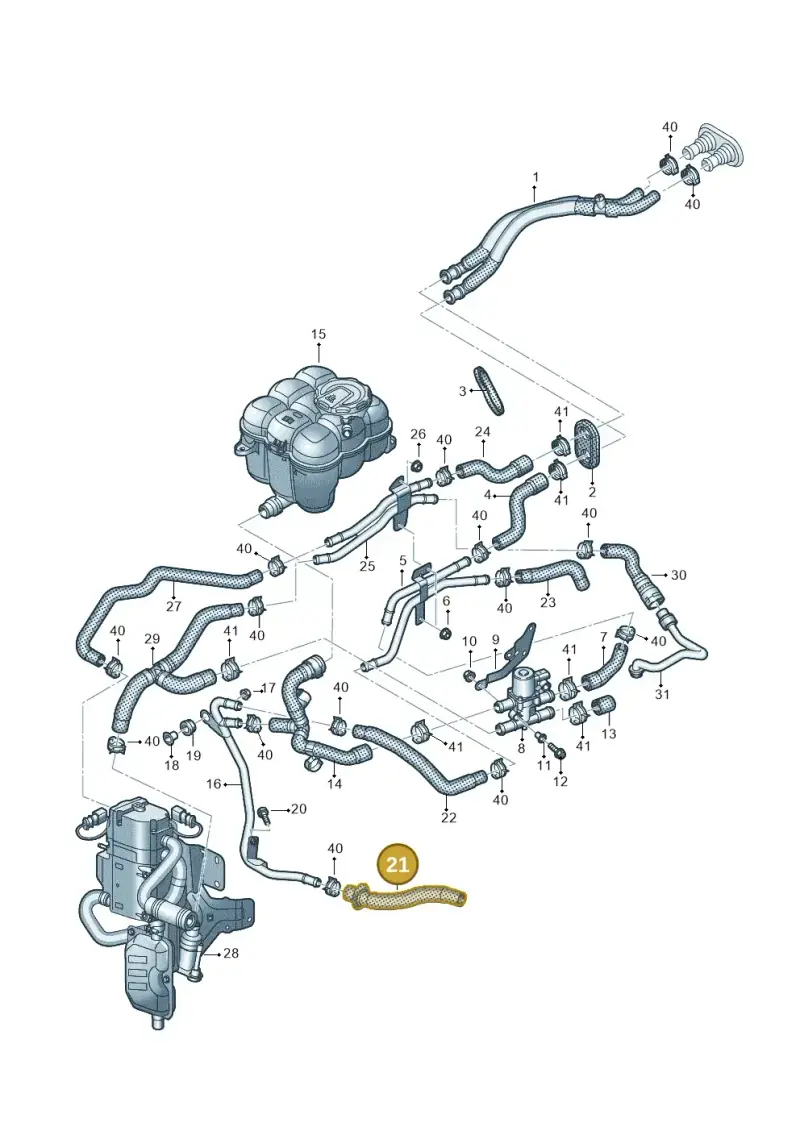 4M0819342AF — Volkswagen Touareg (2017-2023) diagram 439819850, position 21