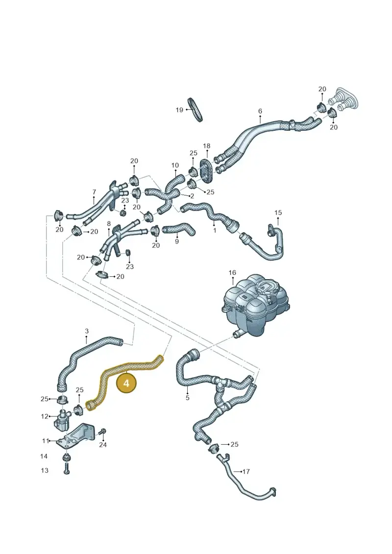 4M0819372DD — Volkswagen Touareg (2017-2023) diagram 439819900, position 4