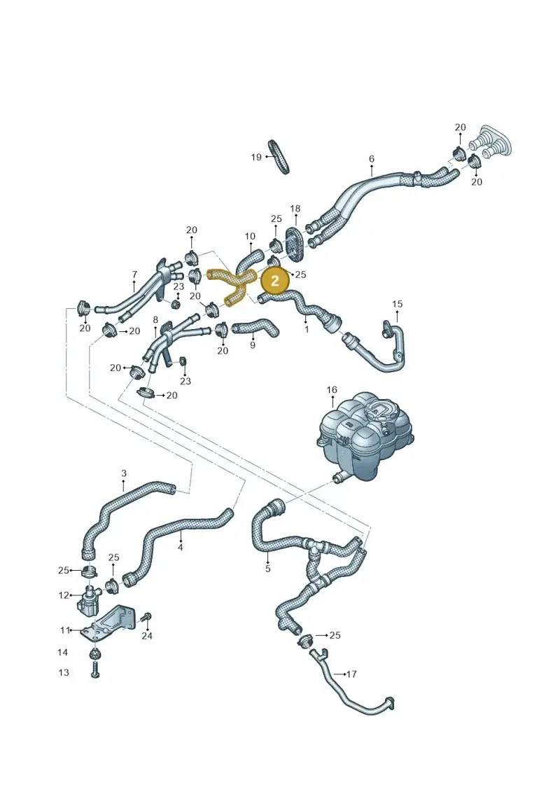 4M0819373AH — Volkswagen Touareg (2017-2023) diagram 439819900, position 2