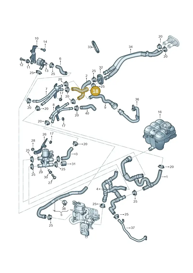 4M0819373AH — Volkswagen Touareg (2017-2023) diagram 439819910, position 18
