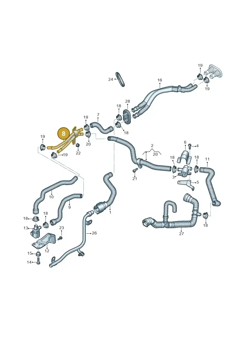 4M0819857A — Volkswagen Touareg (2017-2023) diagram 439819800, position 8