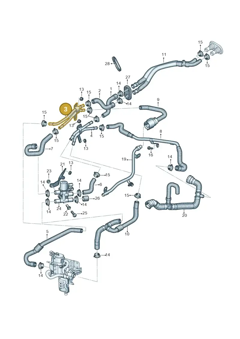 4M0819857A — Volkswagen Touareg (2017-2023) diagram 439819810, position 3