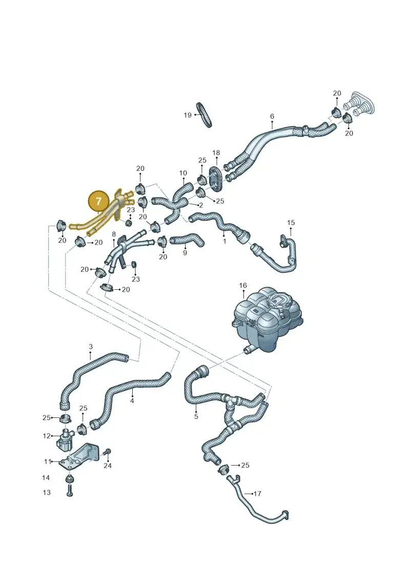 4M0819857A — Volkswagen Touareg (2017-2023) diagram 439819900, position 7