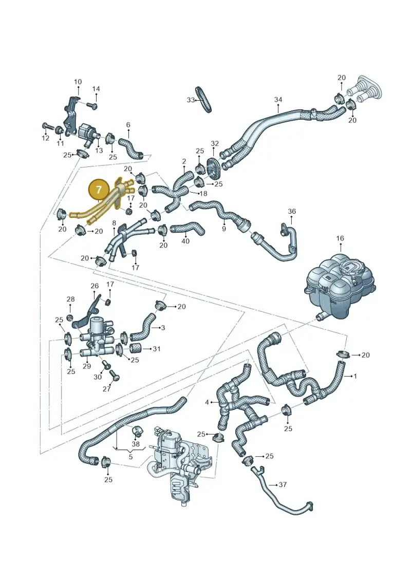 4M0819857A — Volkswagen Touareg (2017-2023) diagram 439819910, position 7