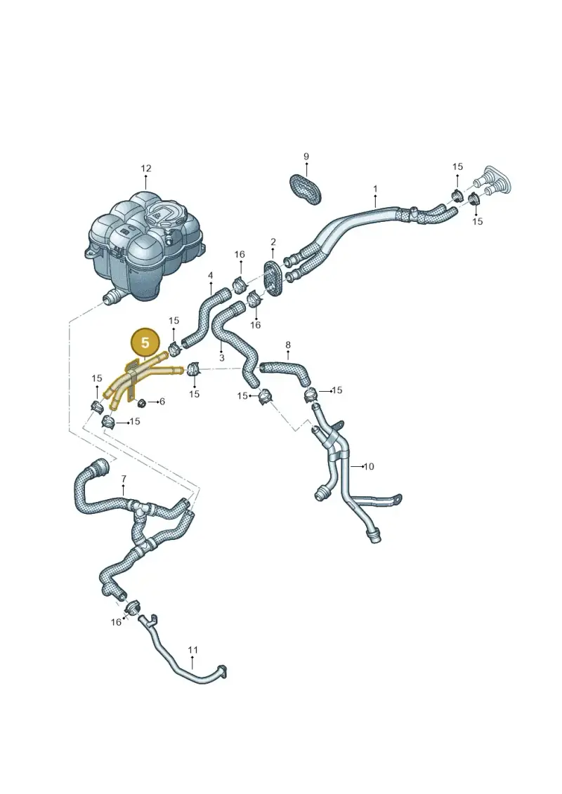 4M0819927C — Volkswagen Touareg (2017-2023) diagram 439819920, position 5