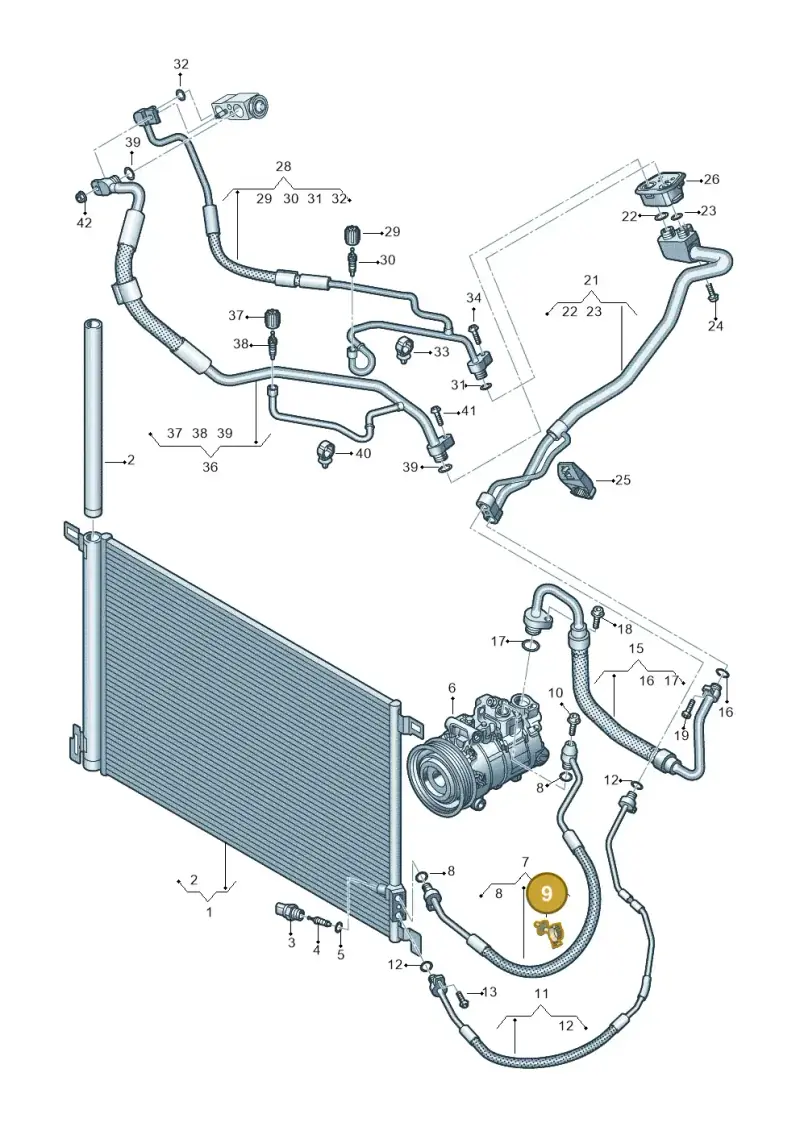4M0820055 — Volkswagen Touareg (2017-2023) diagram 439260400, position 9