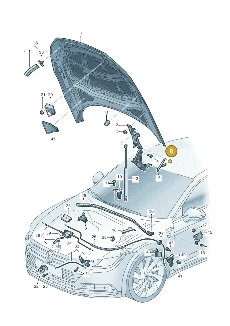 4M0823397 — Volkswagen Arteon (2017-2023) diagram 828823000, position 8