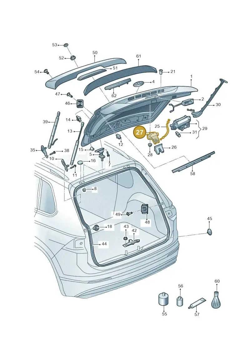 4M0827506E — Volkswagen Tayron (2018-) diagram 432827000, position 27