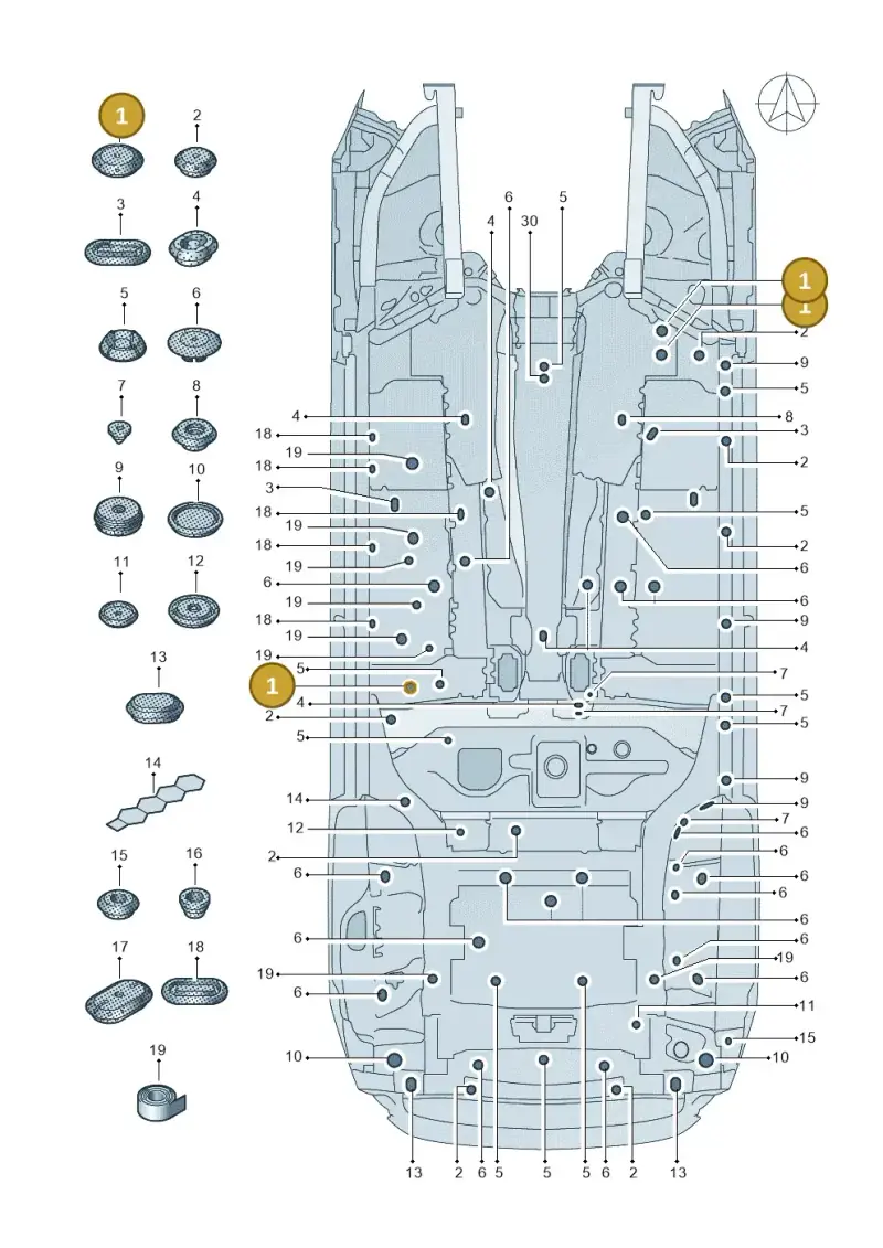 4M0899183 — Volkswagen Touareg (2017-2023) diagram 439803035, position 1