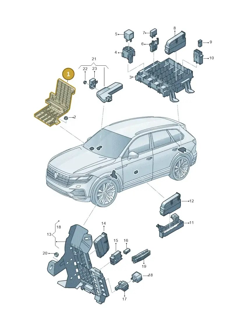 4M0937517J — Volkswagen Touareg (2017-2023) diagram 439937000, position 1