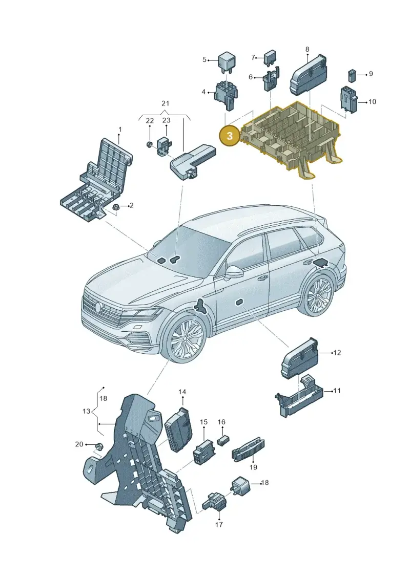 4M0971845 — Volkswagen Touareg (2017-2023) diagram 439937000, position 3