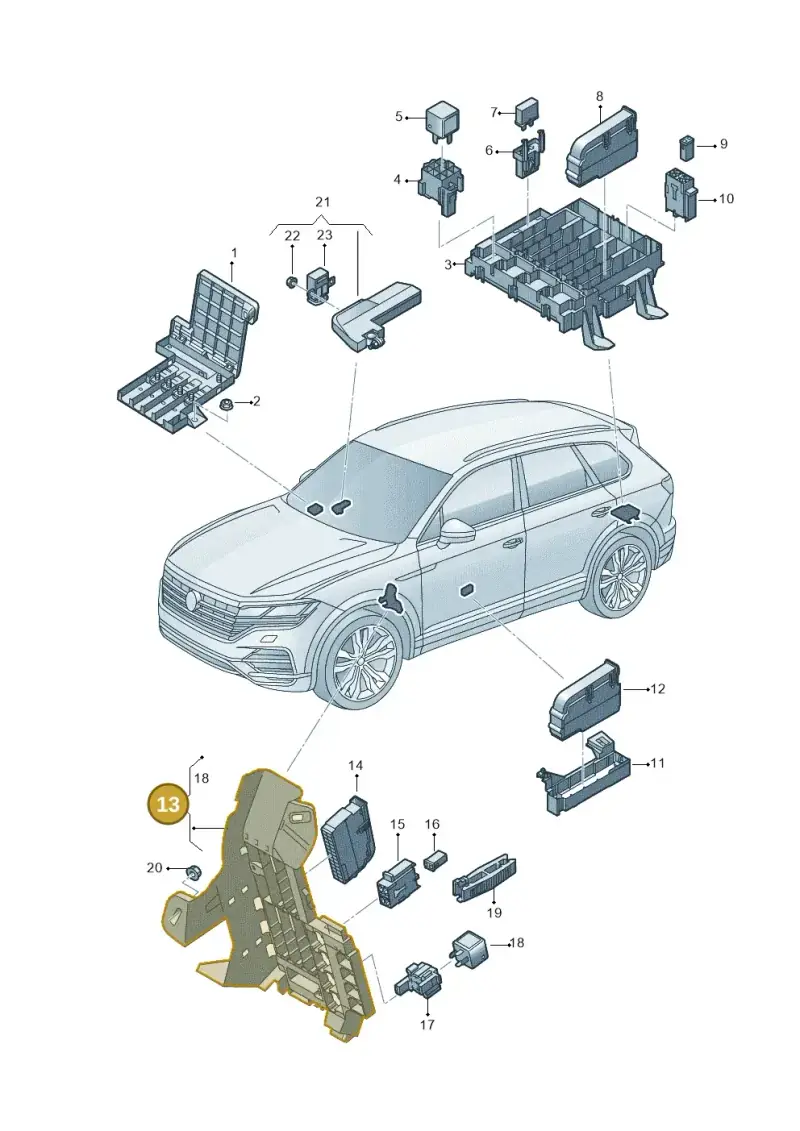 4M0971845BR — Volkswagen Touareg (2017-2023) diagram 439937000, position 13