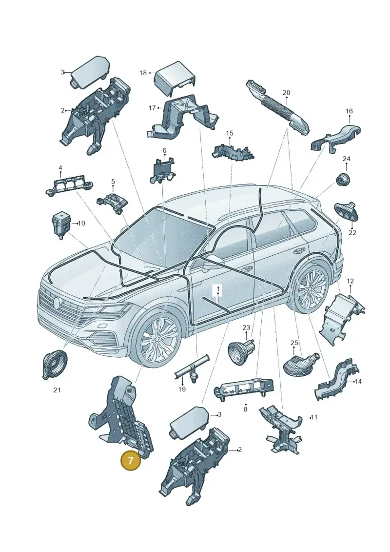 4M0971845BR — Volkswagen Touareg (2017-2023) diagram 439971082, position 7