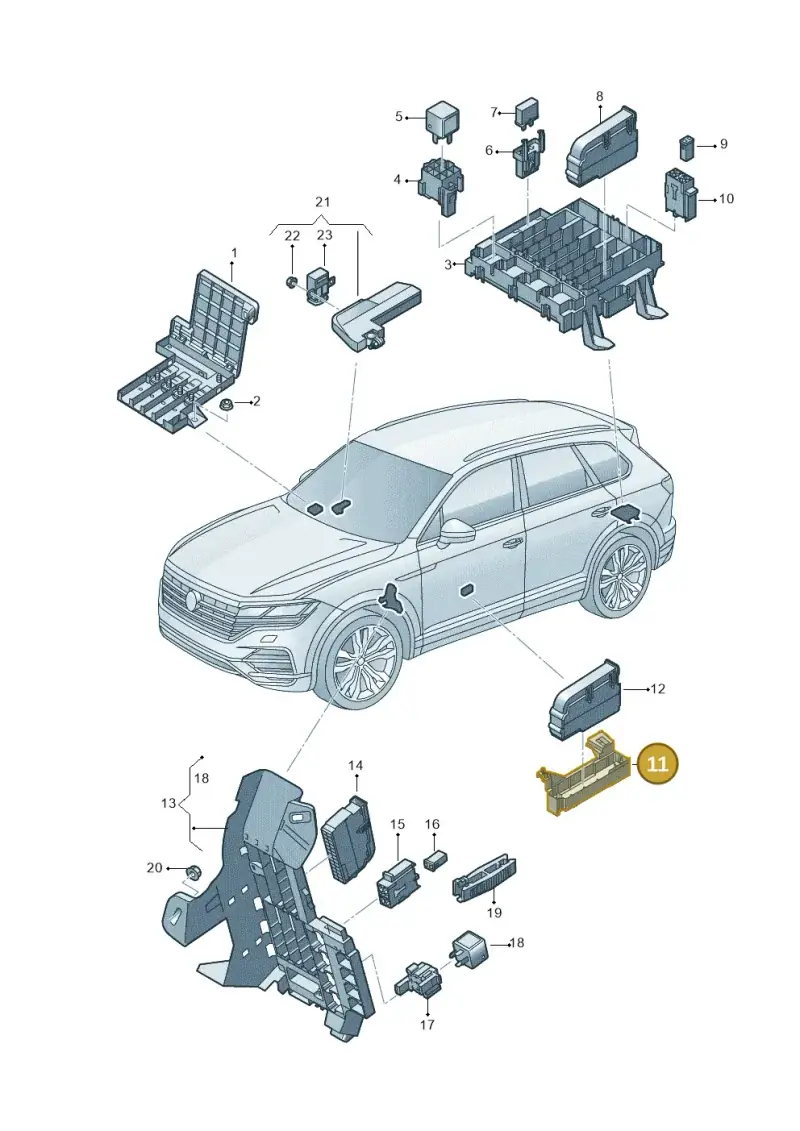 4M0971845N — Volkswagen Touareg (2017-2023) diagram 439937000, position 11