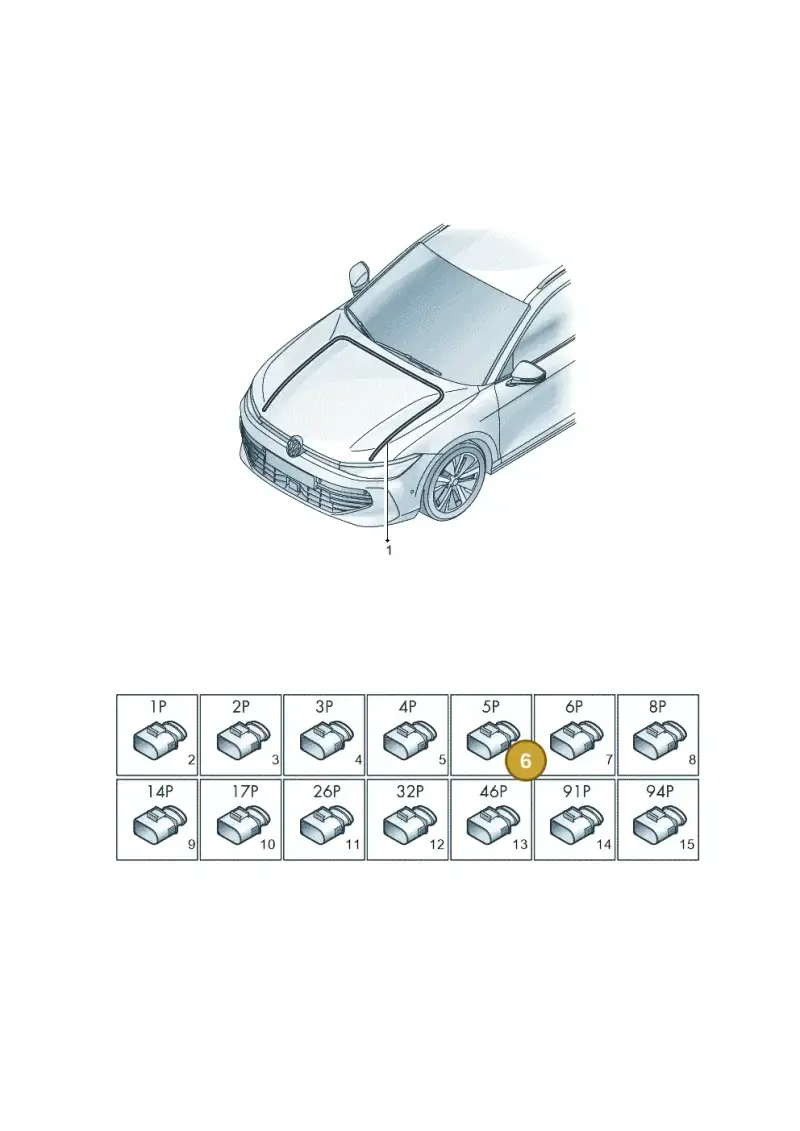 4M0973705 — Volkswagen Passat estate (2023-) diagram 3j0971800, position 6