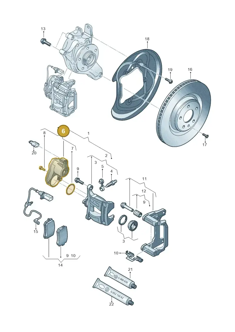 4M0998281 — Volkswagen Touareg (2017-2023) diagram 849615600, position 6