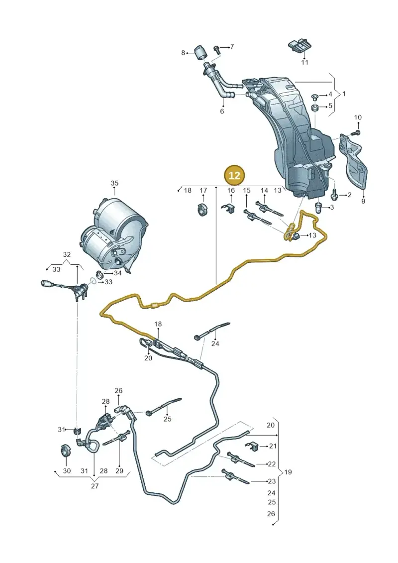 4M4131962C — Volkswagen Touareg (2017-2023) diagram 439253100, position 12