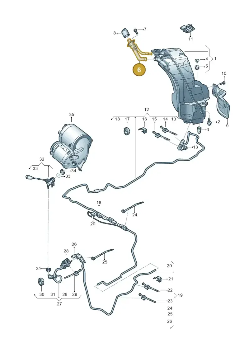 4M4131963D — Volkswagen Touareg (2017-2023) diagram 439253100, position 6